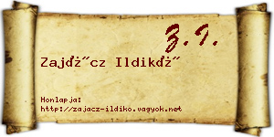 Zajácz Ildikó névjegykártya